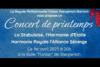Concert de Printemps - Royale Philharmonie l'union Sterpenich-Barnich