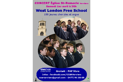 Concert West London Free School à l'Eglise Saint-Remacle