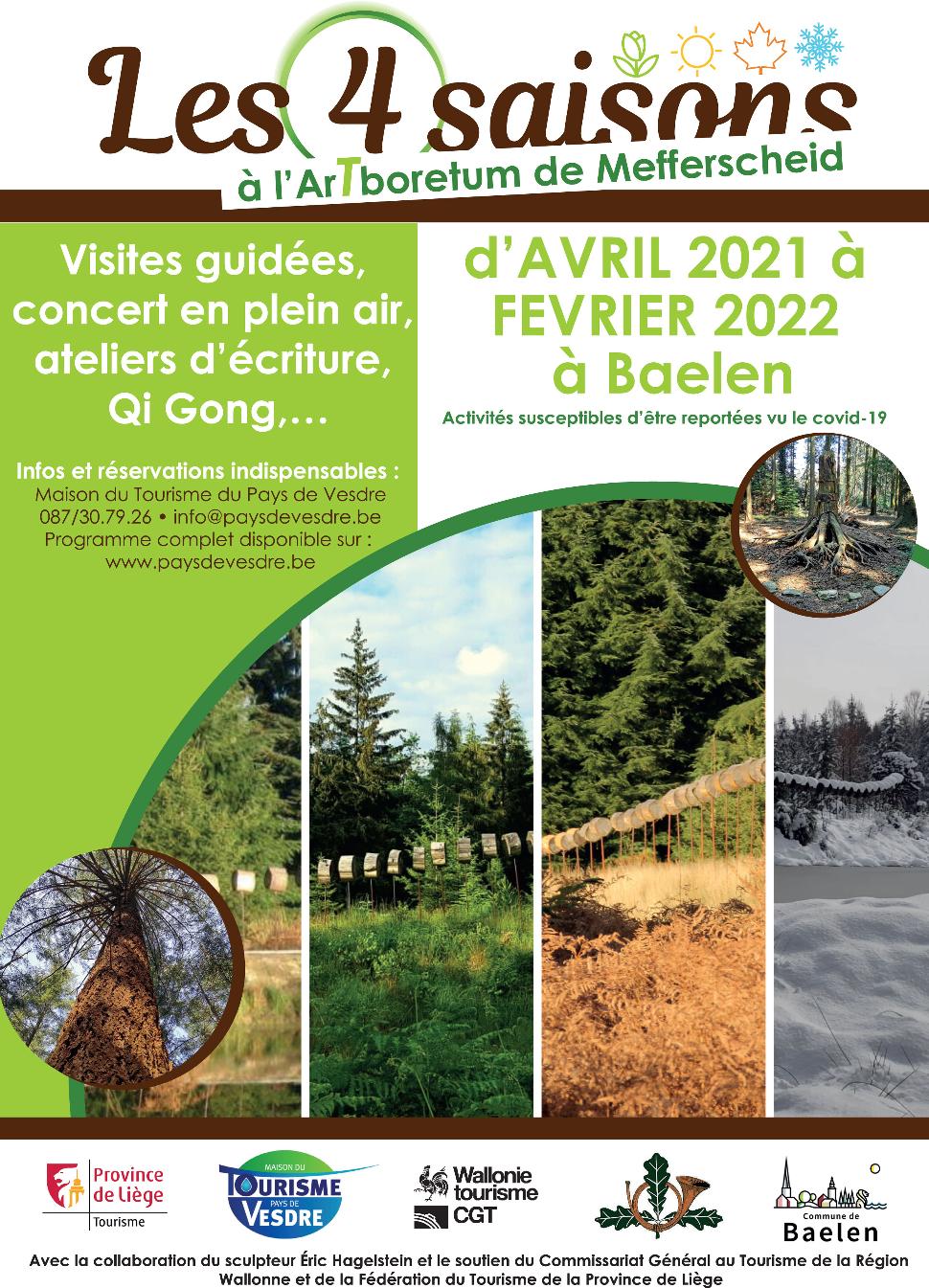 Affiche Les 4 saisons à l'Arboretum de Mefferscheid