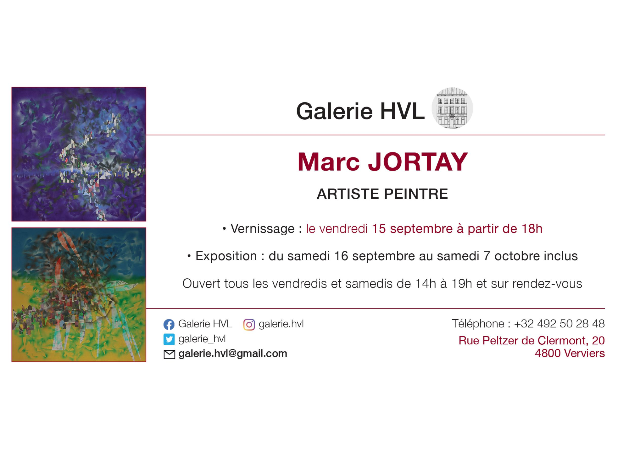 Exposition : Marc Jortay à la Galerie HVL