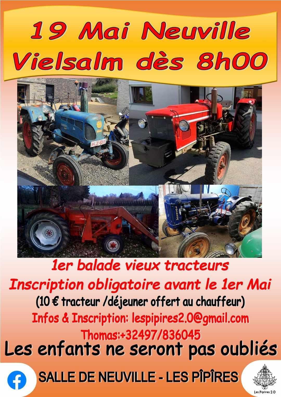 Balade des vieux tracteurs à Neuville