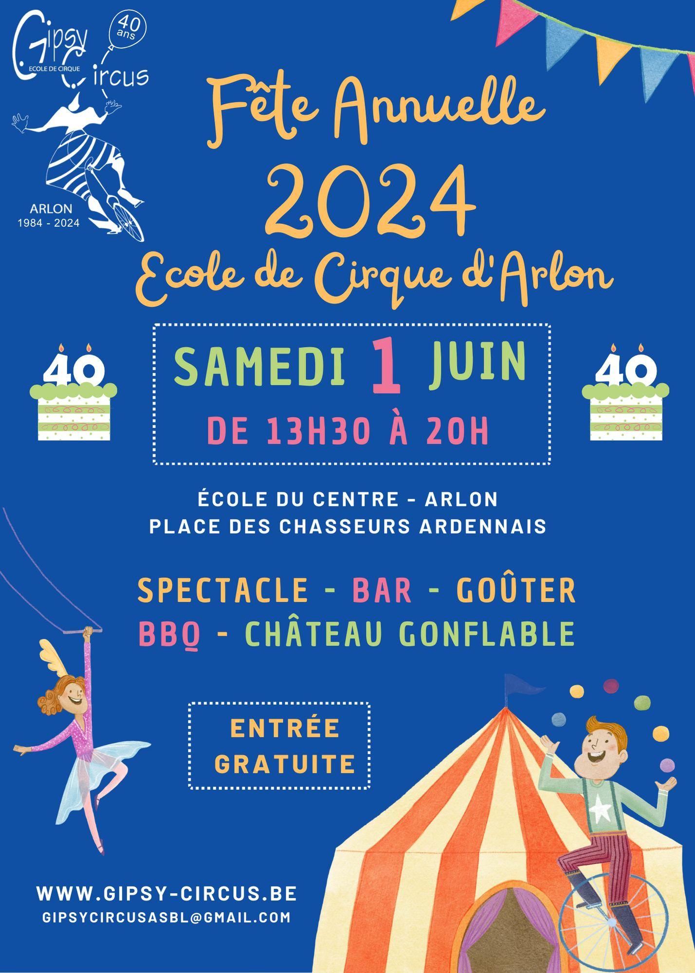 Fête annuelle 2024 - 40 ans de Gipsy Circus
