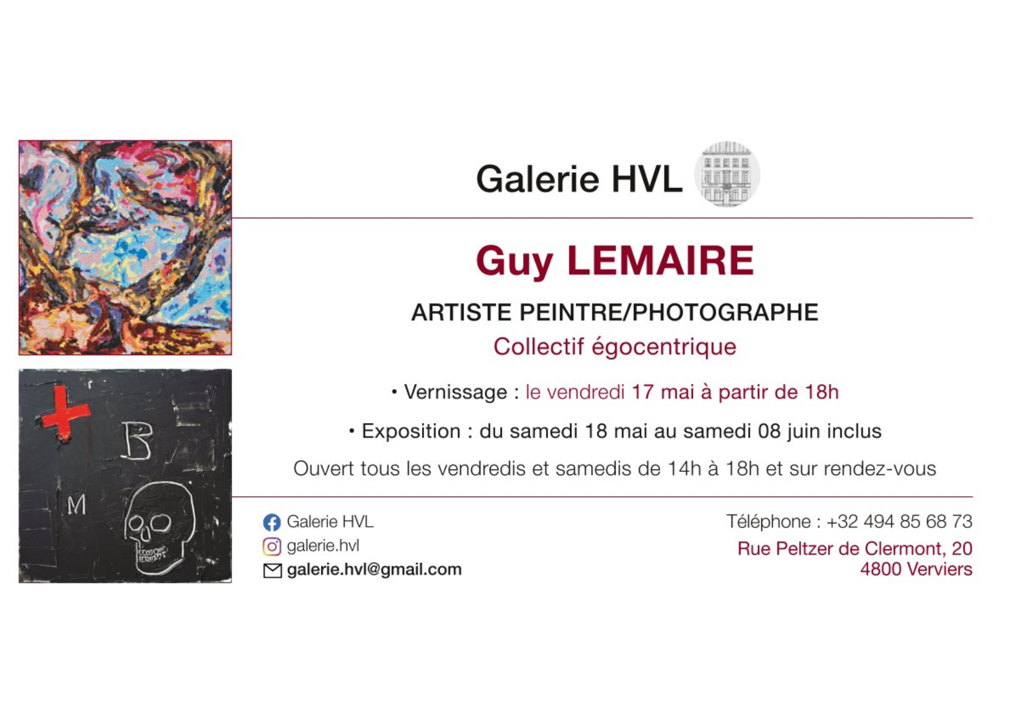 Exposition : Guy Lemaire à la Galerie HVL