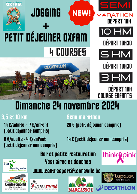 Jogging + petit déjeuner oxfam