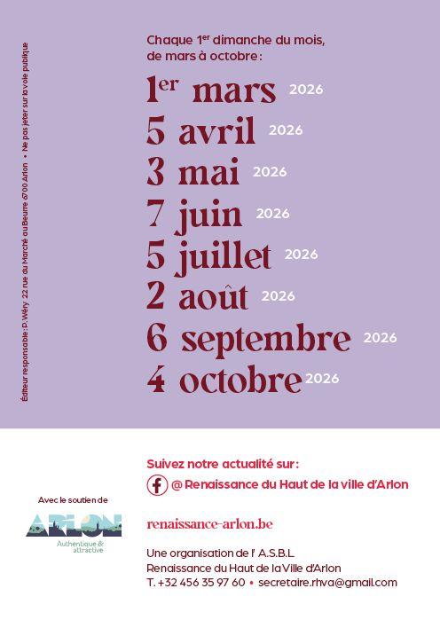 03. Marché aux puces du vieil Arlon - Verso - Renaissance du Haut de la Ville d'Arlon